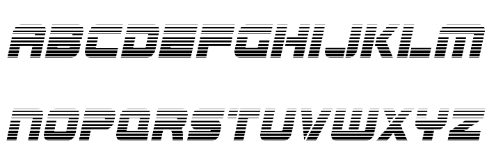 Edge Racer Gradient Italic Font LOWERCASE