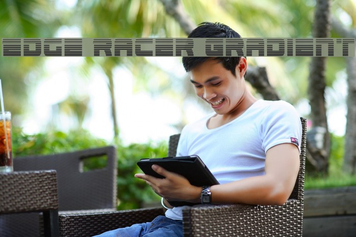 Edge Racer Gradient Font examples