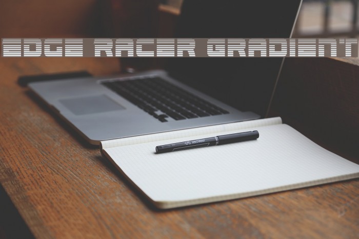 Edge Racer Gradient Font examples
