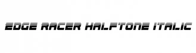 Edge Racer Halftone Italic  フリーフォントのダウンロード
