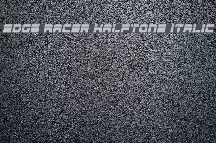 Edge Racer Halftone Italic Font examples