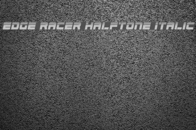 Edge Racer Halftone Italic Example 2