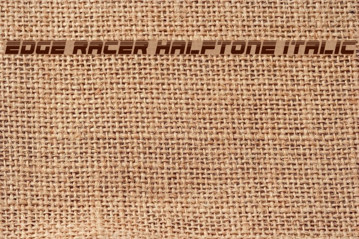 Edge Racer Halftone Italic Font examples