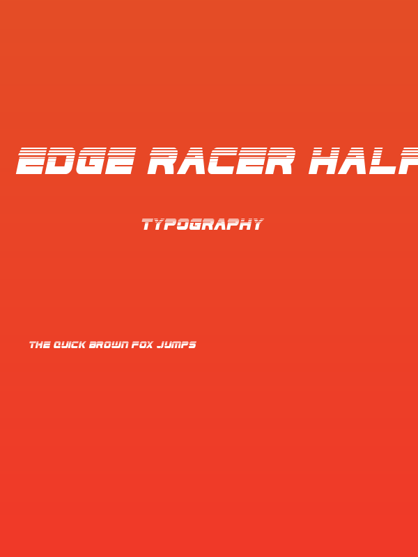 Edge Racer Halftone Italic Poster