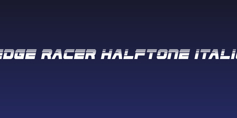 Edge Racer Halftone Italic Social Header