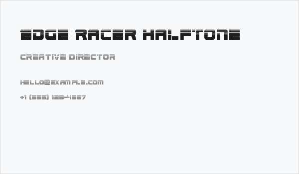Edge Racer Halftone Business Card