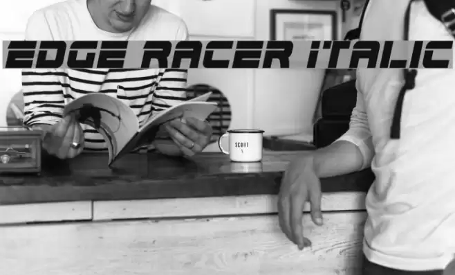 Edge Racer Italic Font examples