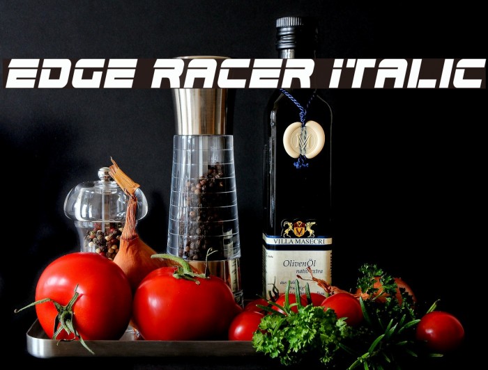 Edge Racer Italic Font examples