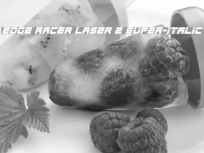 Edge Racer Laser 2 Super-Italic Font examples