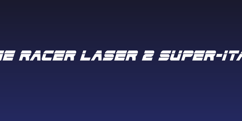 Edge Racer Laser 2 Super-Italic Social Header
