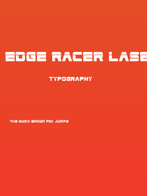 Edge Racer Laser 2 Poster