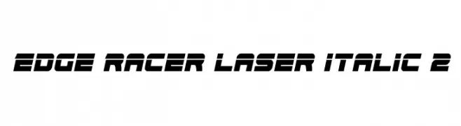 Edge Racer Laser Italic 2  Frei Schriftart Herunterladen