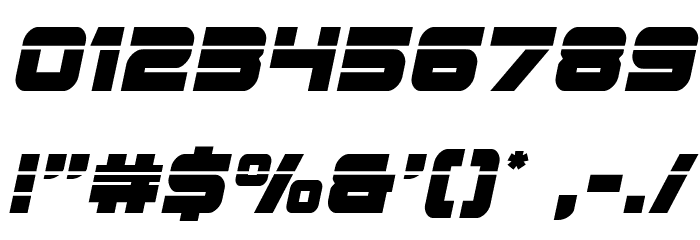 Edge Racer Laser Italic 2 Font OTHER CHARS
