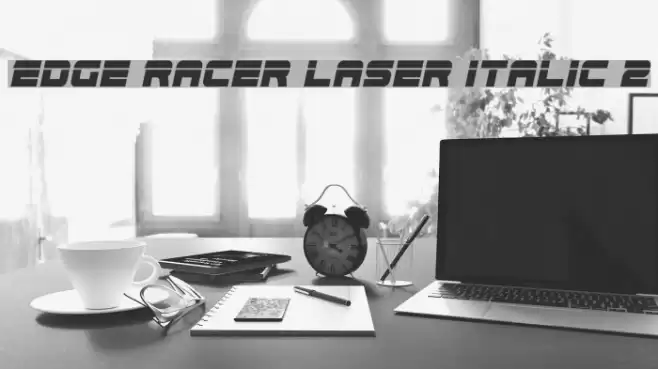 Edge Racer Laser Italic 2 Font examples