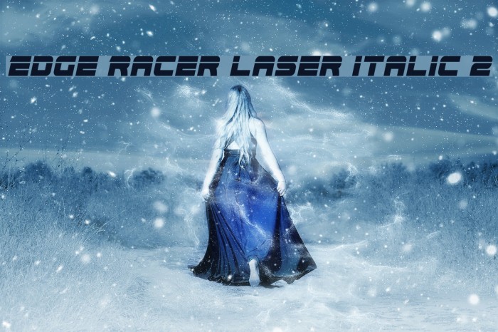 Edge Racer Laser Italic 2 Font examples