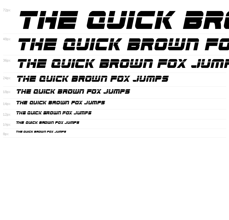 Edge Racer Laser Italic Waterfall