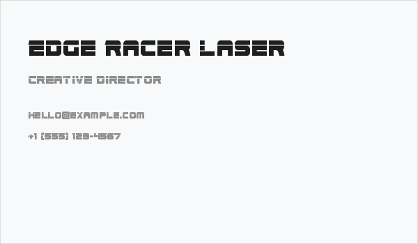 Edge Racer Laser Business Card