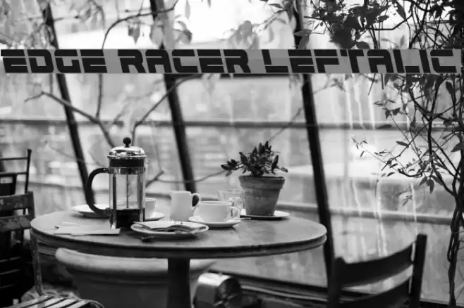 Edge Racer Leftalic Font examples