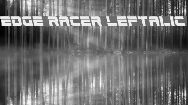 Edge Racer Leftalic Font examples