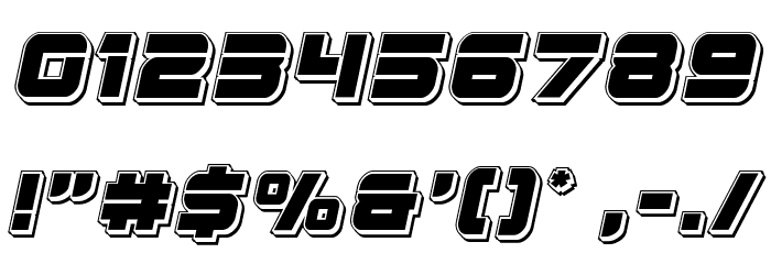 Edge Racer Punch Italic Font OTHER CHARS