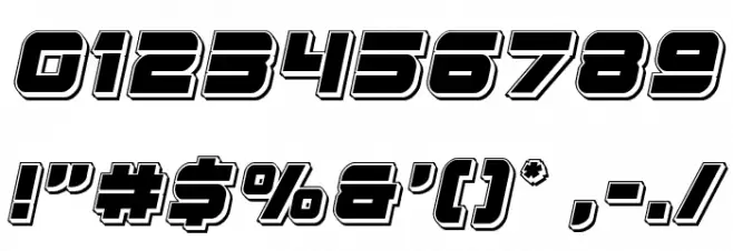 Edge Racer Punch Italic Font OTHER CHARS