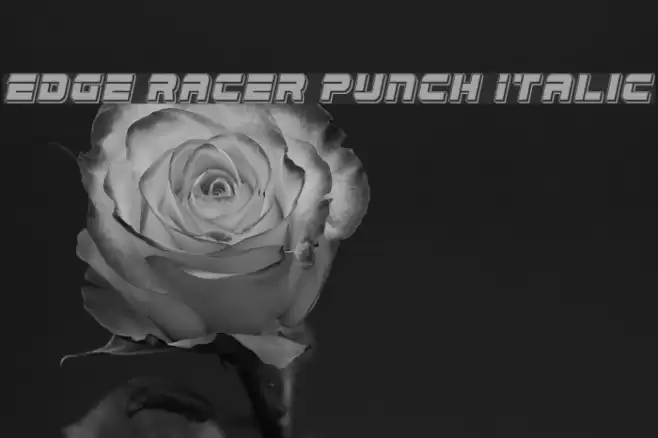 Edge Racer Punch Italic Font examples
