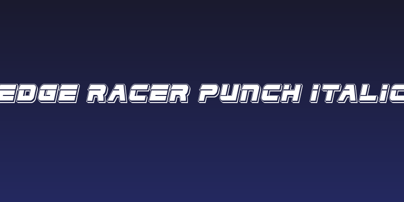 Edge Racer Punch Italic Social Header