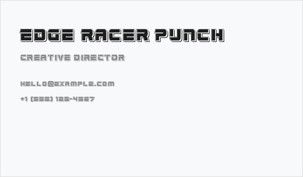 Edge Racer Punch Business Card