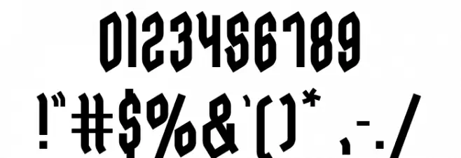 Edge Shadow Font OTHER CHARS