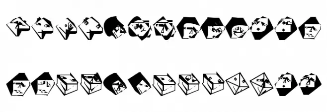 EdgedFaces Fuentes MAYÚSCULAS