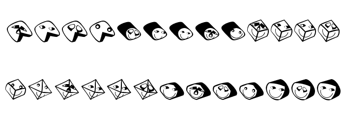 EdgedFacesKantig Font LOWERCASE