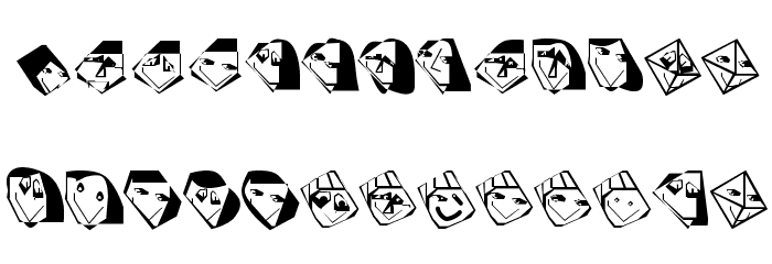 EdgedFaces Font LOWERCASE
