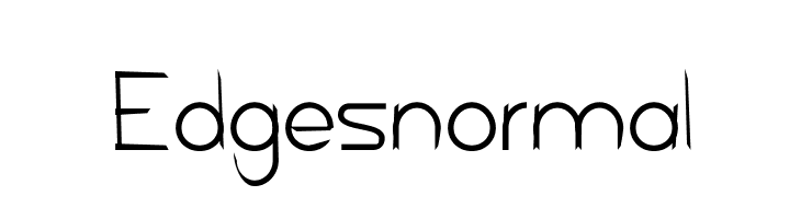 Edges normal Font
