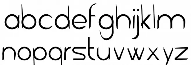 Edges normal Font LOWERCASE