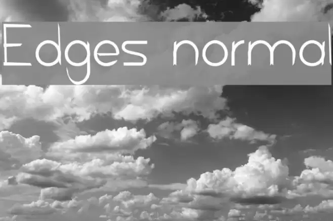 Edges normal Font examples