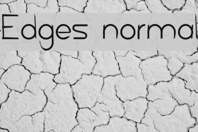Edges normal Font examples