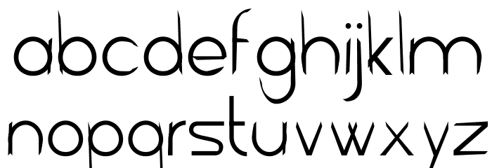 Edges normal Font LOWERCASE