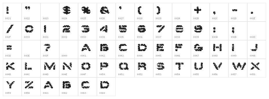 Edgewater Character Map
