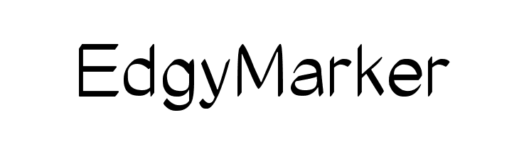 Edgy Marker Font