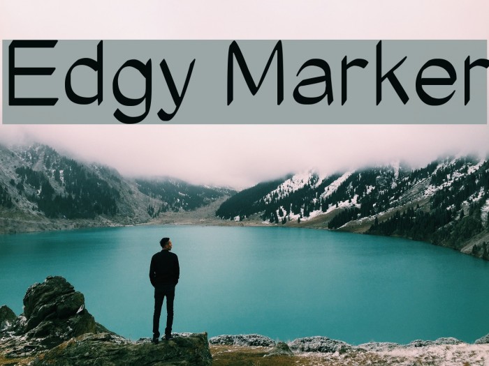 Edgy Marker Font examples