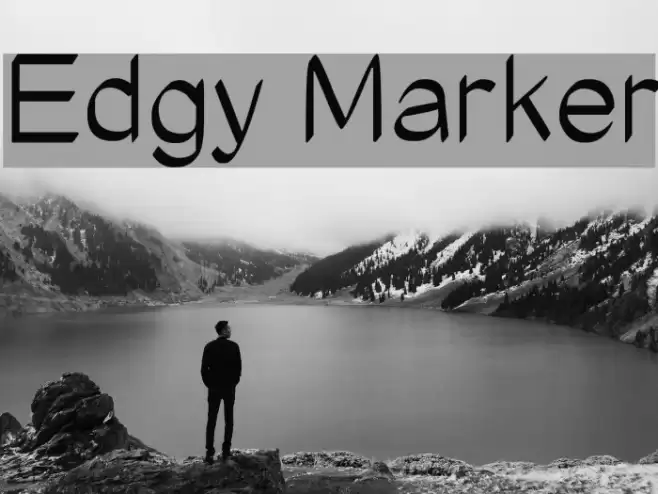 Edgy Marker फ़ॉन्ट examples