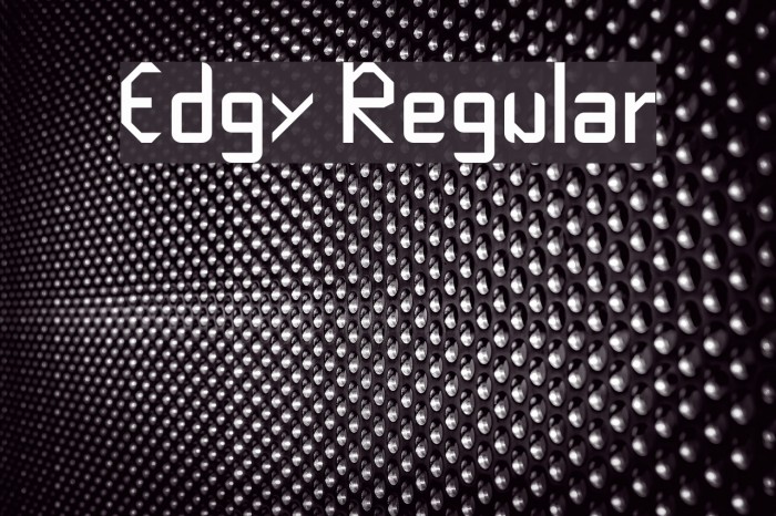 Edgy Regular Font examples