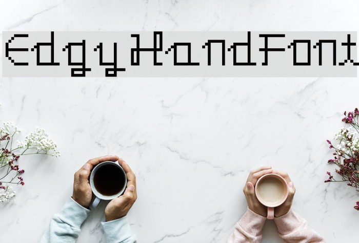 EdgyHandFont Font examples