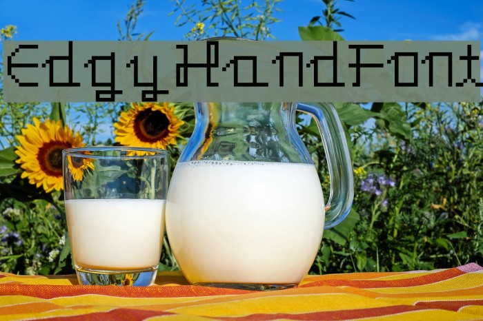 EdgyHandFont Font examples
