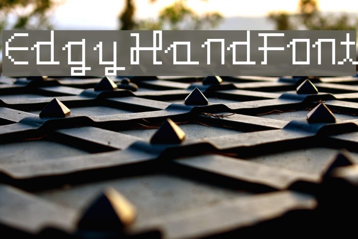 EdgyHandFont Font examples
