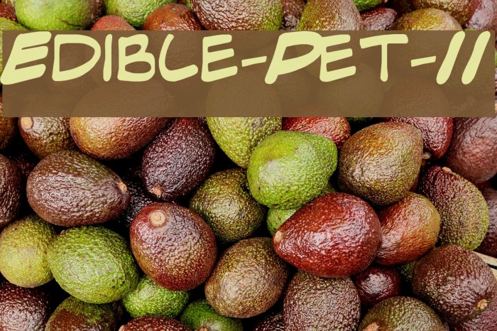Edible-Pet-II Font examples