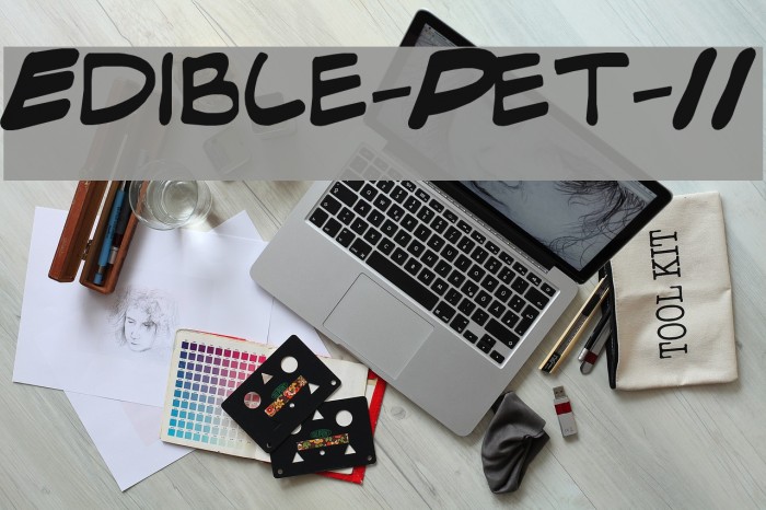 Edible-Pet-II Font examples