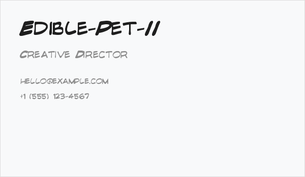 Edible-Pet-II Business Card