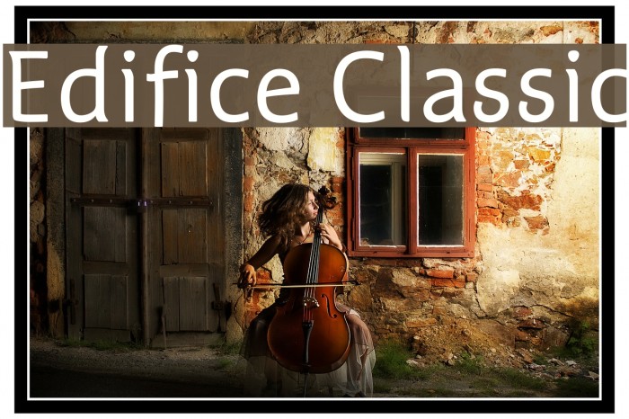 Edifice Classic Font examples