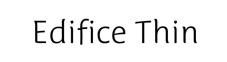 Edifice Thin Font